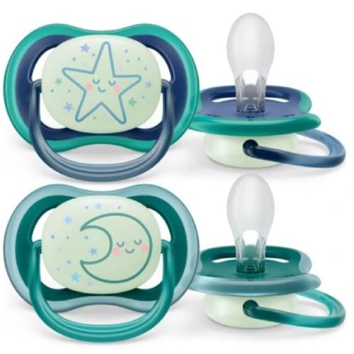 AVENT Ultra Air Nighttime Smoczek uspokajający ortodontyczny 6-18m SCF376/13, 2szt.