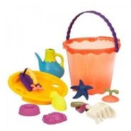 B.Toys B Toys Olbrzymie Wiadro z Akcesoriami Pomarańczowe 18m+ 30267-uniw