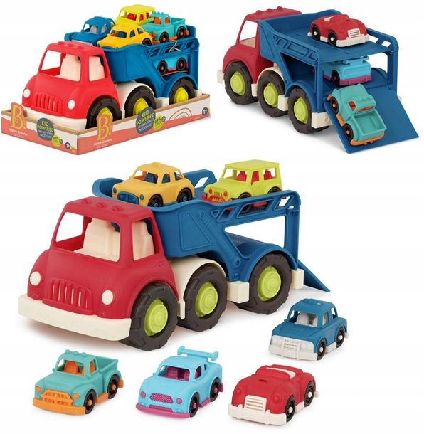 B. Toys Laweta do transportu autek Ciężarówka z 6 autkami Wonder Wheels