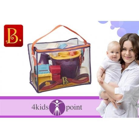 B.Toys Torba z Zestawem akcesoriów do piasku zestaw pomarańczowy BX1308