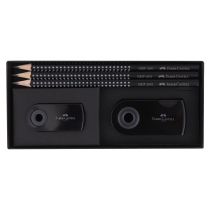 B2b zestaw wokół ołówka black (3 ołówki+gumka sleeve mini+temperówka sleeve)
