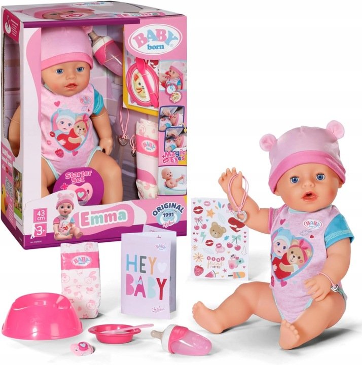 Baby Born LALKA EMMA 43cm 10 Funkcji AKCESORIA Interaktywny Bobas 834800