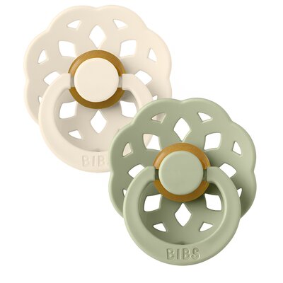 Baby in World Smoczek uspokajający Bibs Boheme 2 pak ivory/sage M 6-18
