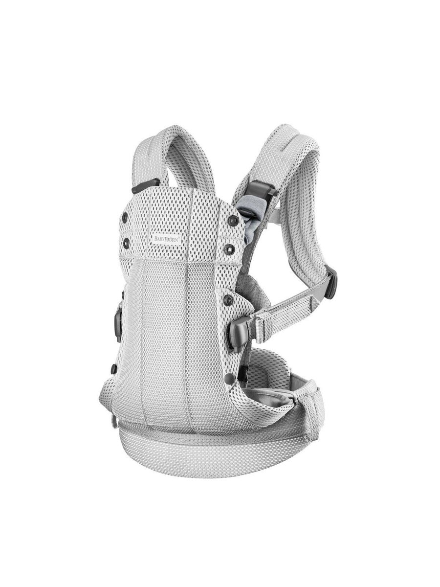 BABYBJORN BABYBJORN - nosidełko Harmony 3D Mesh, Srebrny scandinavian-baby-9539-0