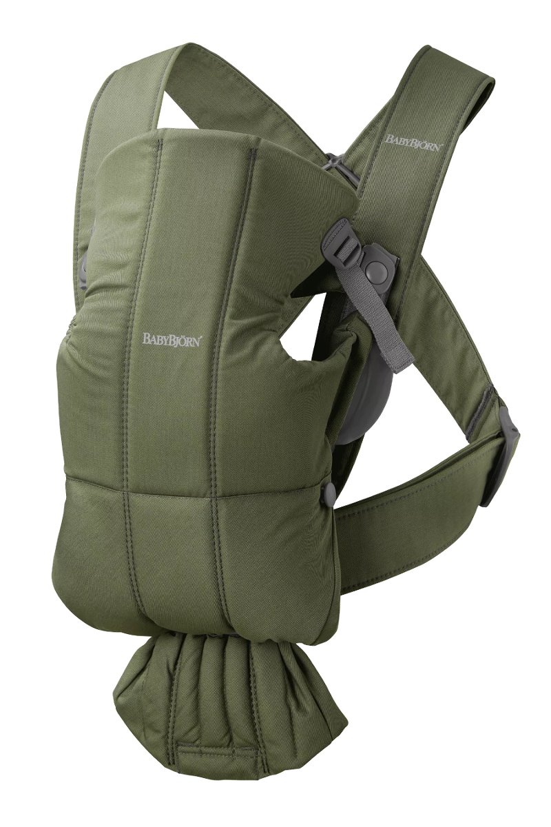 Babybjorn, Mini Woven, Nosidełko, Ciemnozielone