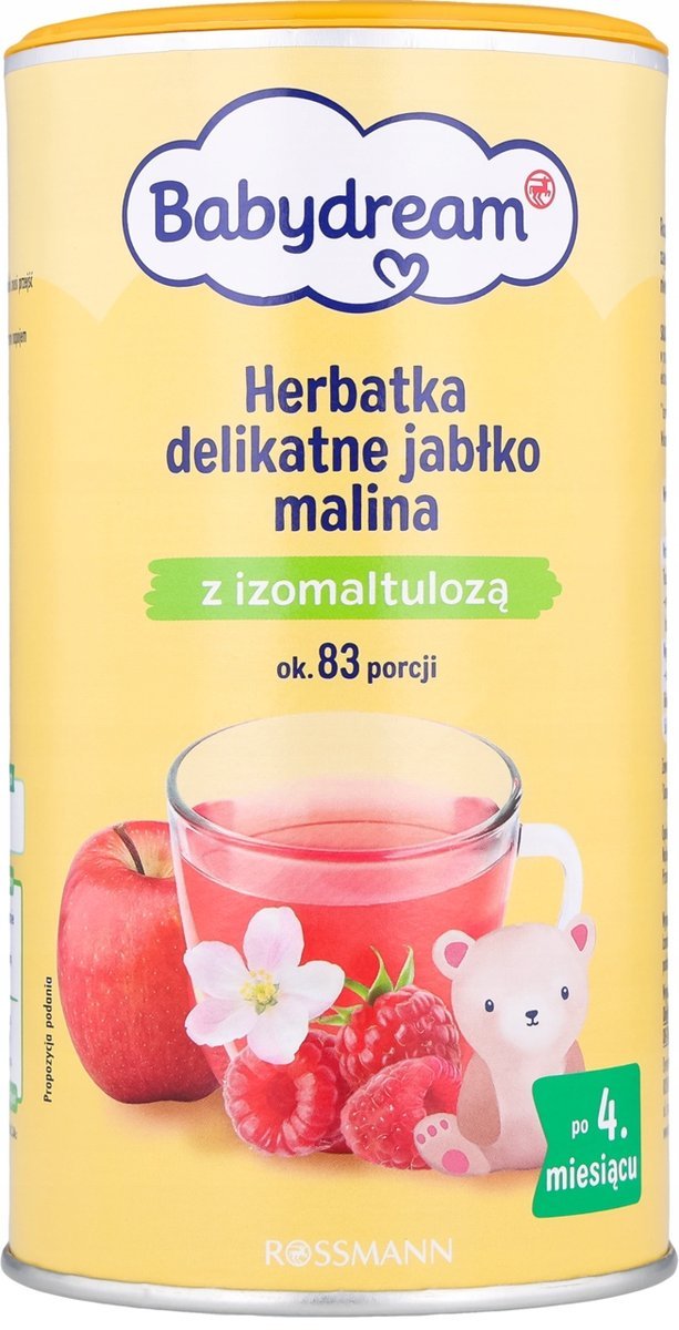 BABYDREAM Herbatka rozpuszczalna Jabłko-Malina z izomaltulozą po 4 m ż 190g