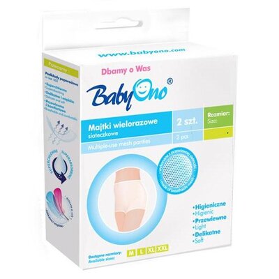 BabyOno Wielorazowe majtki siateczkowe rozmiar XXL 503/XXL