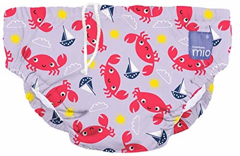 Bambino Mio Mio, wielorazowa pieluszka do pływania, wesołe kraby, S (<6 miesięcy)