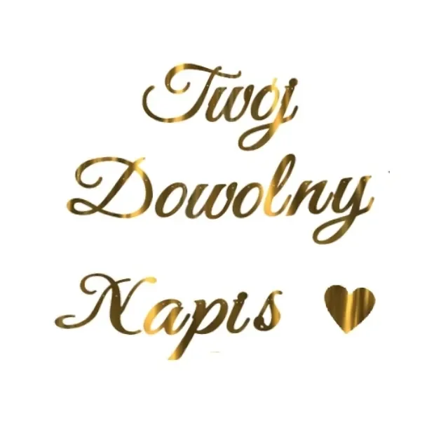 Baner Girlanda Złoty Twój Dowolny Napis Personalizacja Ozdoba Wisząca Tekst