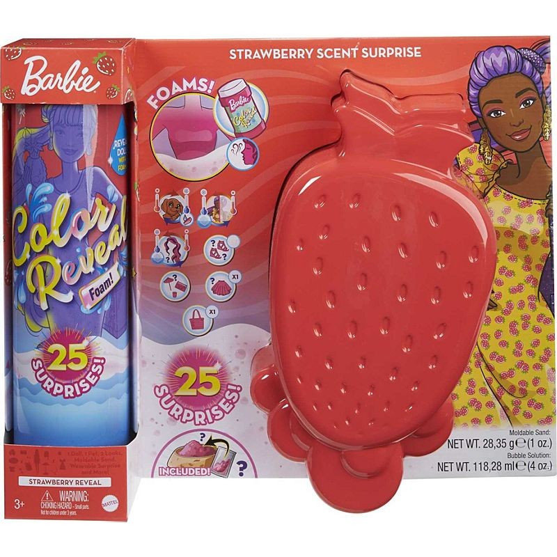 Barbie Color Reveal lalka niespodzianka o zapachu truskawki