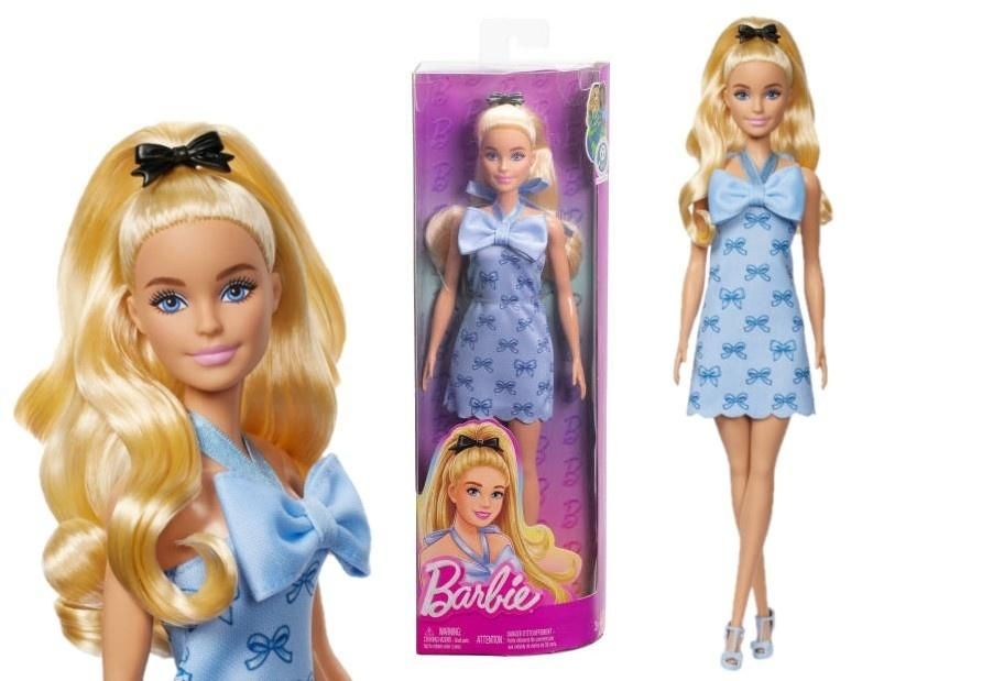 Barbie Fashionistas. Lalka w sukience niebieska Mattel