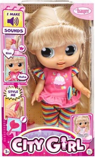 Bayer Lalka City Girl 31cm z dźwiękiem 93221AA