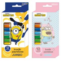 Beniamin Kredki pastelowe Jumbo Minionki 12 kolorów