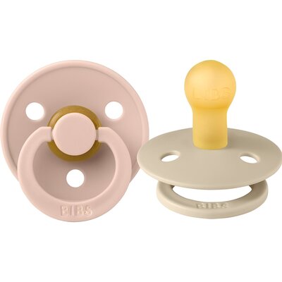 BIBS 2-PACK M BLUSH & VANILLA Smoczek Uspokajający kauczuk Hevea