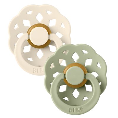 Bibs Boheme 2-pack ivory & sage S kauczuk hevea