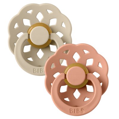 Bibs Boheme Smoczek - uspokajający kauczuk Vanilla & Peach S 2-pack
