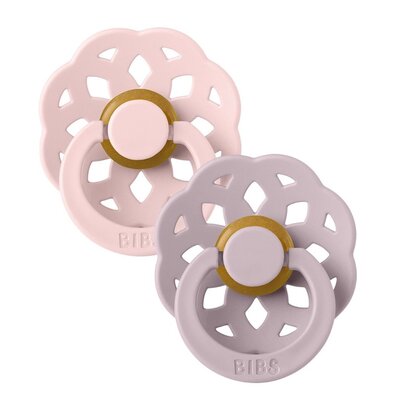 BIBS Smoczek Uspokajający z Kauczuku Boheme, Blossom & Dusky Lilack 6 m+, 2szt.