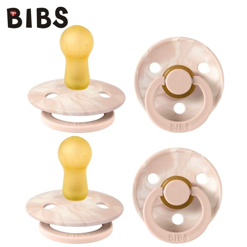 BIBS TIE DIY COLLECTION 2-PACK BLUSH IVORY &amp BLUSH IVORY M Smoczek Uspokajający kauczuk Hevea 5713795221509