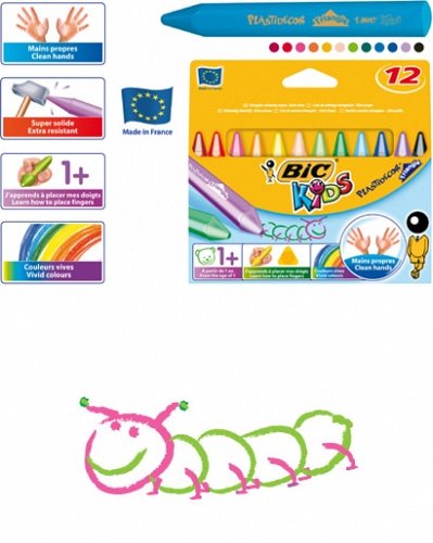 Bic 12szt Kids trójkątne kredki świecowe