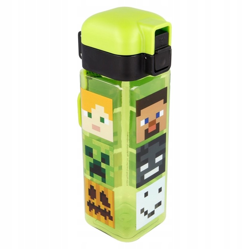 bidon MINECRAFT bezpieczne zamknięcie uchwyt 550ml