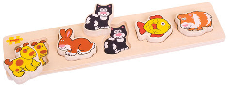 Bigjigs Toys Puzzle z uchwytami - zwierzątka domowe