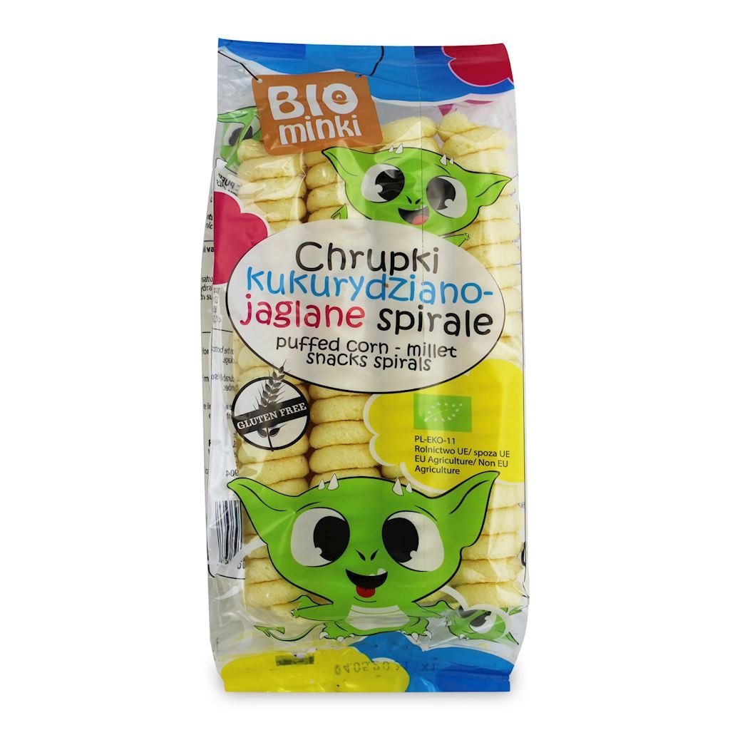 Biominki CHRUPKI KUKURYDZIANO-JAGLANE SPIRALE BEZGLUTENOWE BIO 60 g -