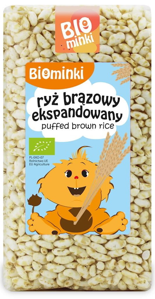 BIOMINKI Ryż brązowy ekspandowany BIO 75 g Biominki 000-24A6-768CC