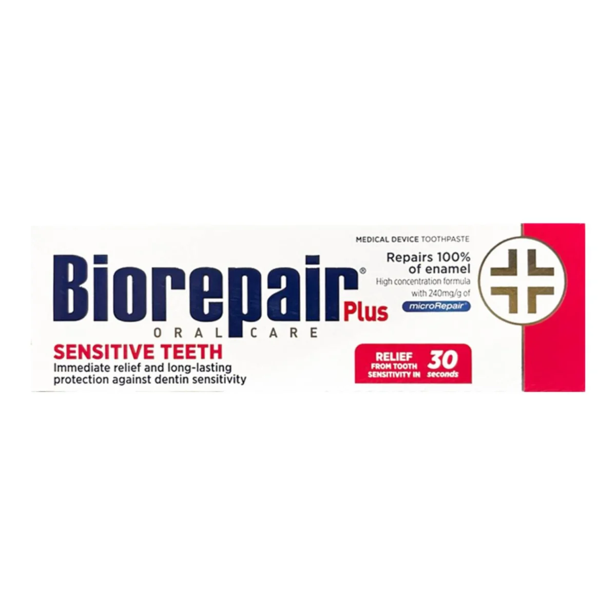 Biorepair Plus Sensitive - pasta do zębów, bez fluoru, 75 ml