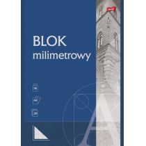 Blok milimetrowy A4 20K Unipap PAKIET 10 sztuk