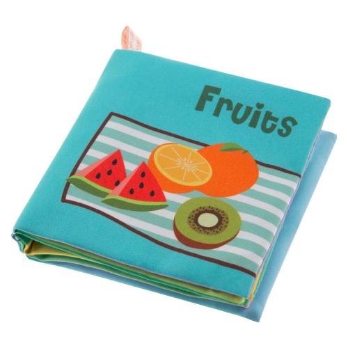 BOCIOLAND Miękka szeleszcząco-piszcząca książeczka Fruits