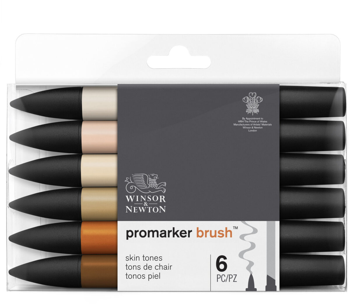 Brushmarker 6 skin tones
