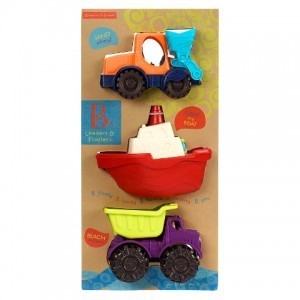Btoys ZESTAW 3 MINI POJAZDÓW - WYWROTKA,KOPARKA,ŁÓDKA - LOADERS & FLOATERS - BTOYS BX1528