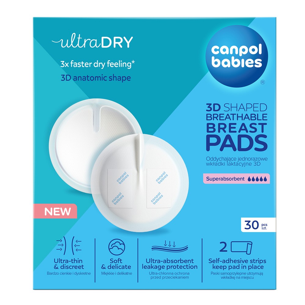 Canpol Babies babies Oddychające wkładki laktacyjne BASIC 30szt 1/653
