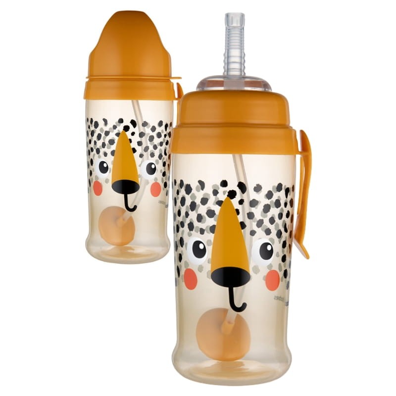 Canpol Babies Bidon Niekapek Z Rurką Z Odważnikiem 350ml Gepard 9m+