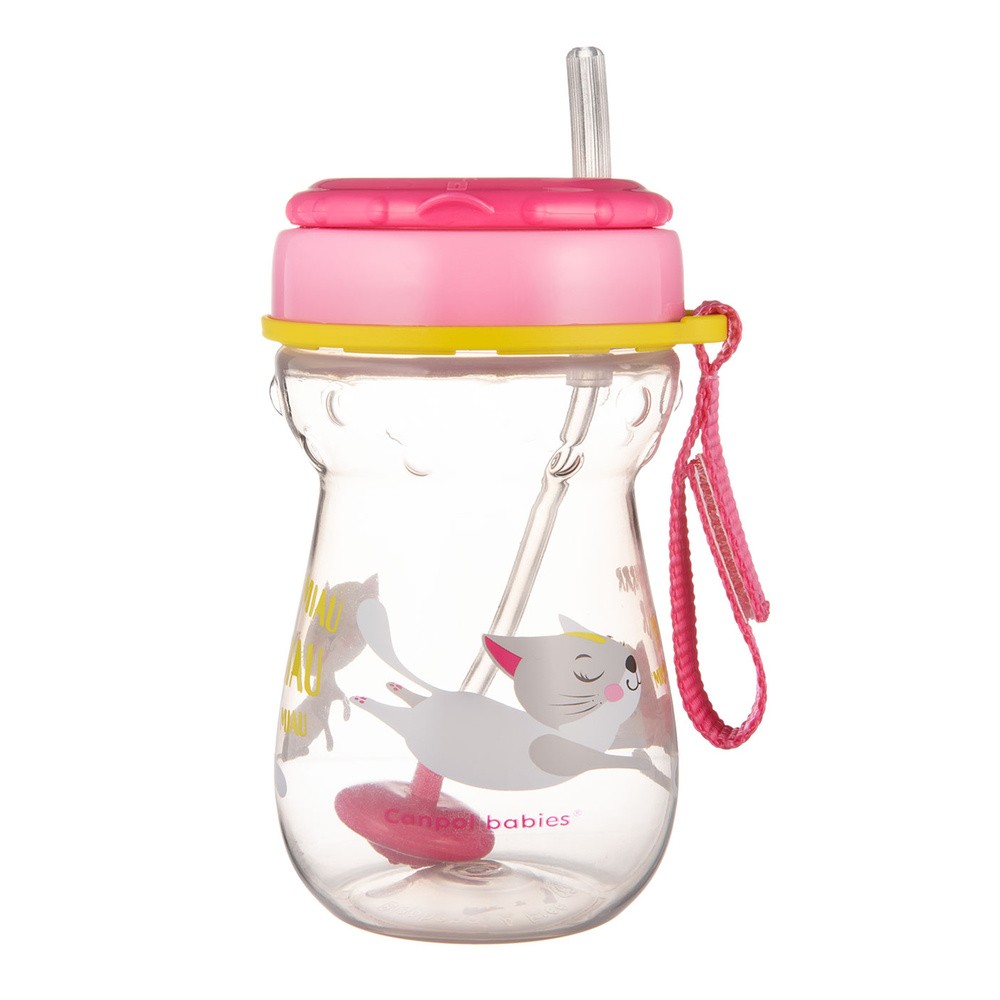 Canpol babies Bidon z rurką i odważnikiem 350ml 6O38EL 6O38EL SAM One size