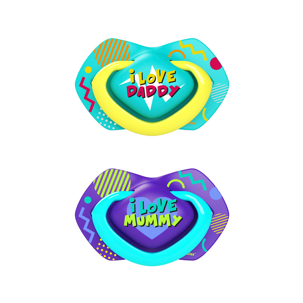canpol Babies Canpol Babies smoczek silikonowy +18m-cy symetryczny Neon Love baby 2szt