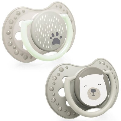 Canpol babies Lovi, Buddy Bear, Smoczek uspakajający, silikonowy, 0-3 m, 2 szt.