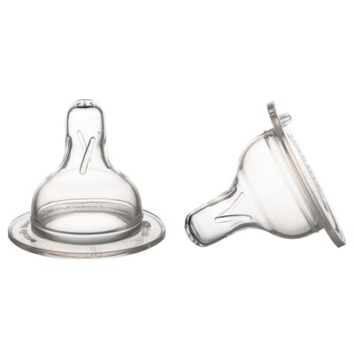 Canpol babies Silikonowe smoczki do butelki szerokootworowej EasyStart x2szt ŚREDNI