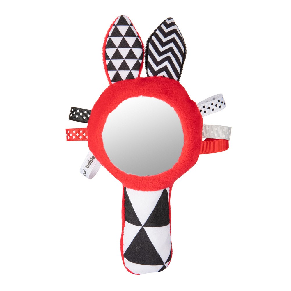 canpol Babies Zabawka kontrastowa z piszczkiem i lusterkiem Sensory Toys 68/080