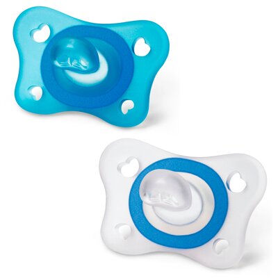 Chicco 128457 SMOCZEK PHYSIOFORMA MINI SILIKONOWY 2-6M 2SZT CHŁOPCZYK