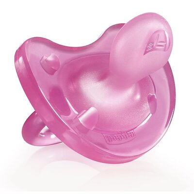 Chicco Artsana Physio Soft smoczek Smoczek uspokajający silikonowy 12 m+ różowy