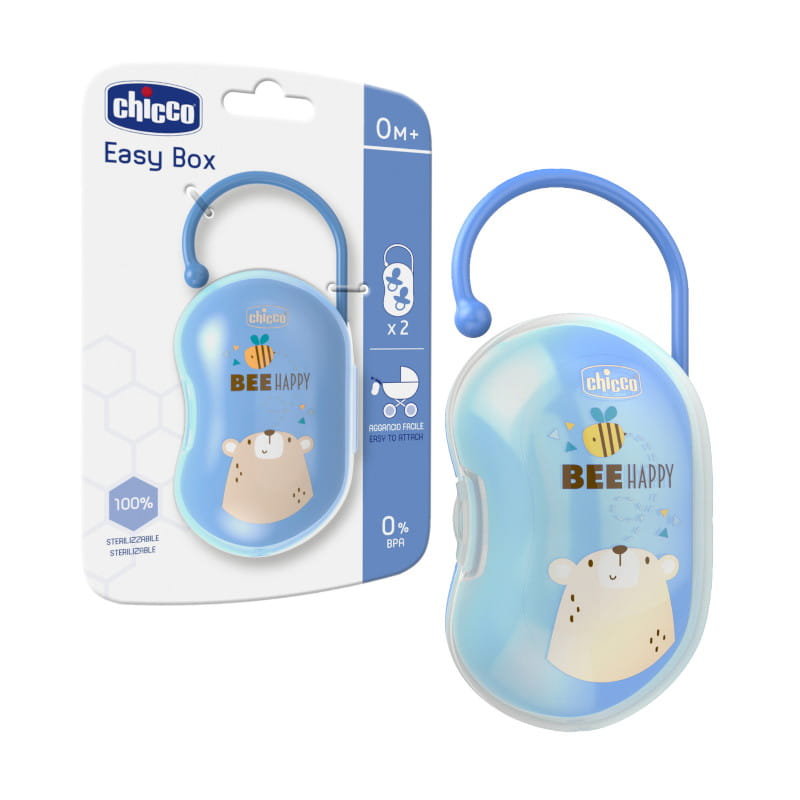 Chicco Etui Podwójne Na Smoczek Niebieskie Z Zaczepem