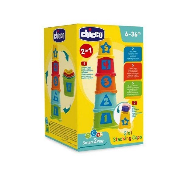 Chicco Smart2Play, sorter Wieża Kubeczki, 2w1