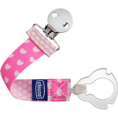 Chicco Uniwersalna tasiemka do smoczka 0m+ różowa