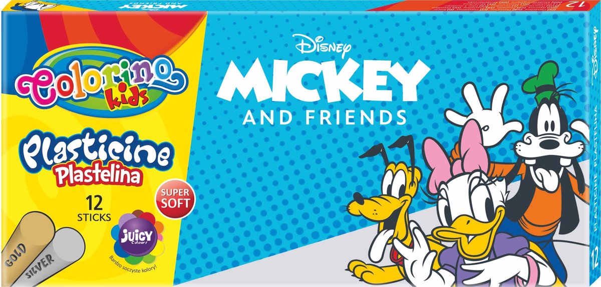 Colorino PATIO Plastelina Kids 12 kolorów Mickey