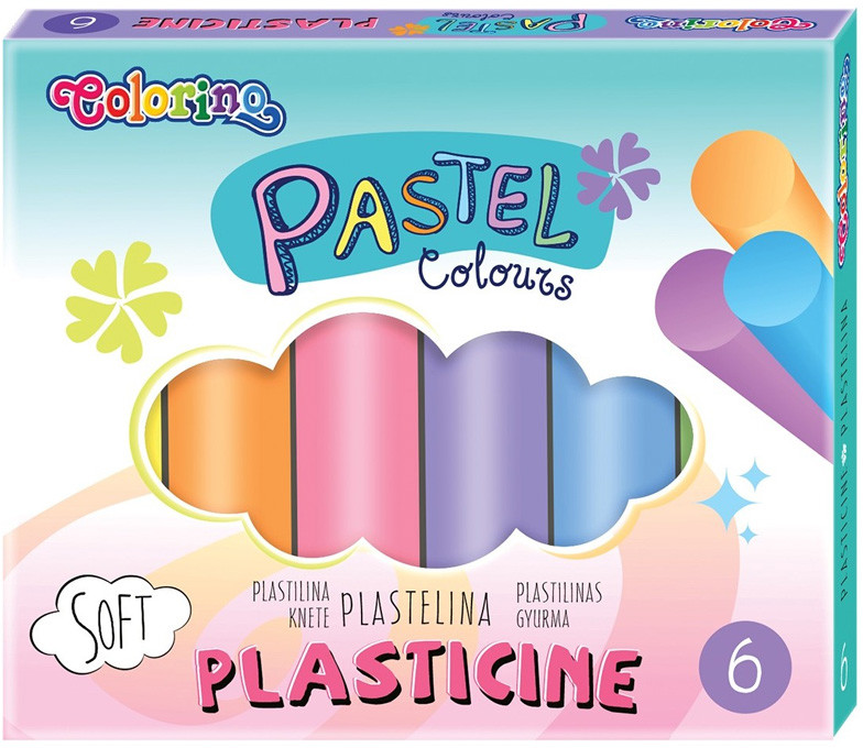Colorino Plastelina 6 kolorów Pastel 84972