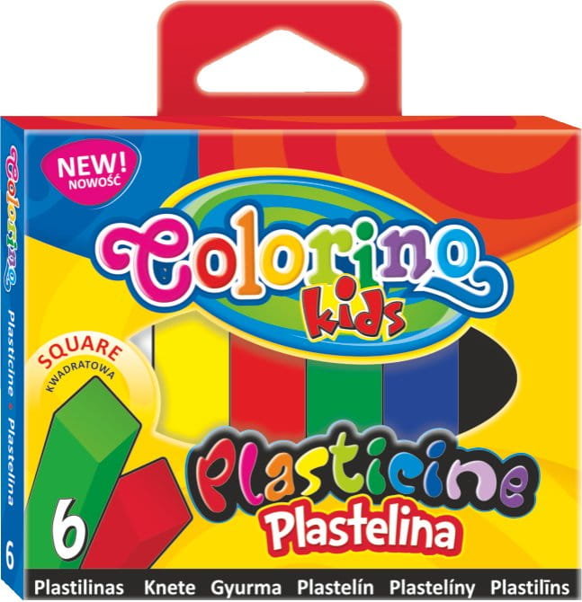 Colorino PLASTELINA KWADRATOWA 6 KOLORÓW KIDS