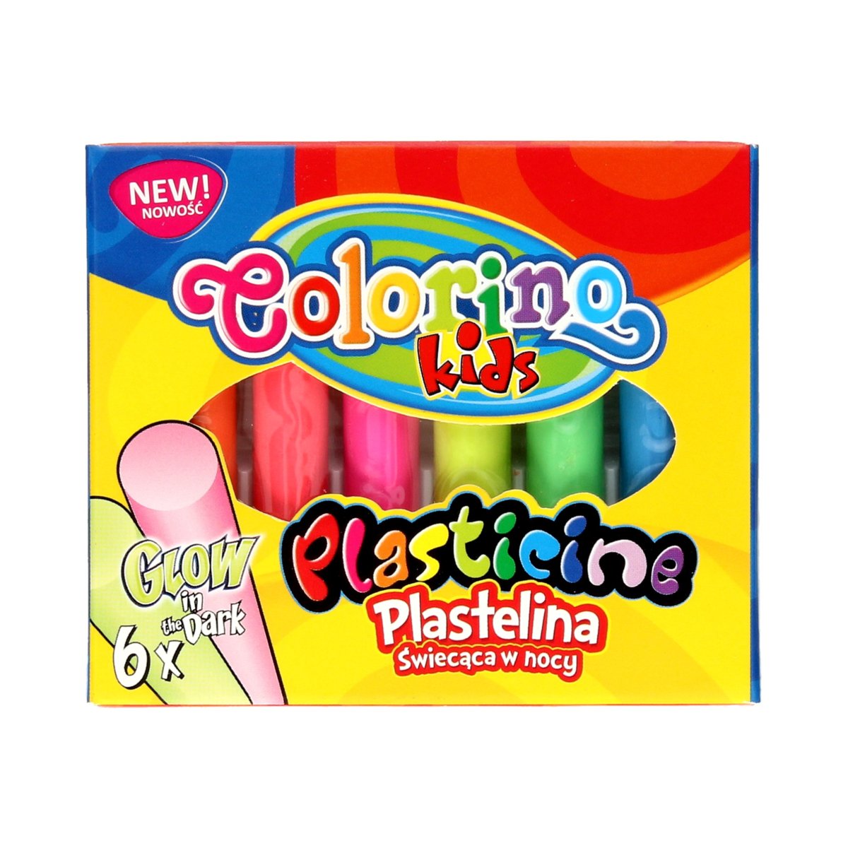 Colorino Plastelina świecąca w ciemności, 6 kolorów,