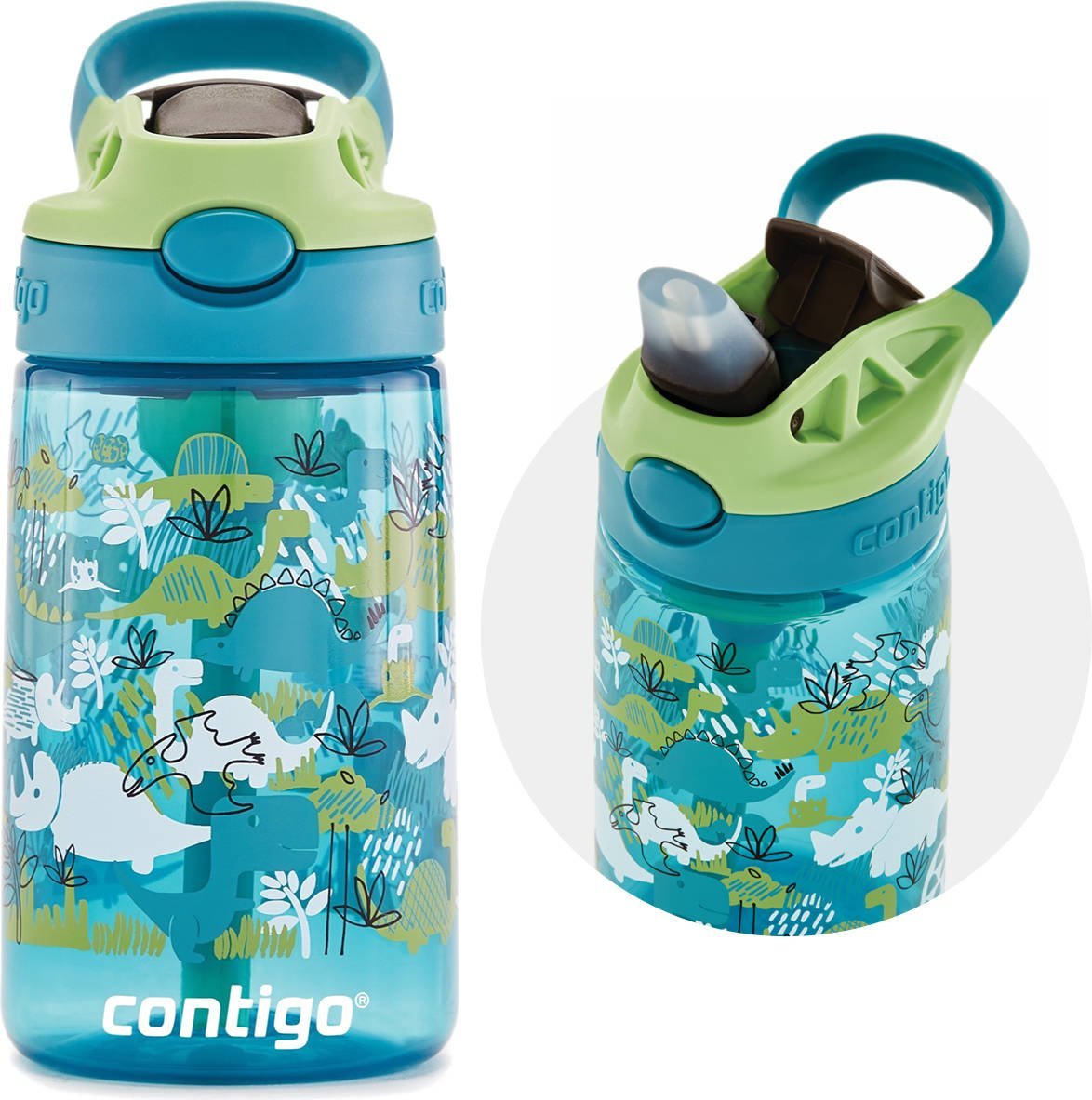 Contigo Butelka / bidon dla dzieci Contigo Easy Clean 420 ml - dino boy 2127479
