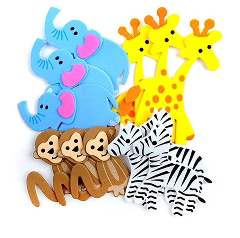 Craft DpCraft Naklejki 3D z pianki, zwierzątka safari, 12 szt, DP
